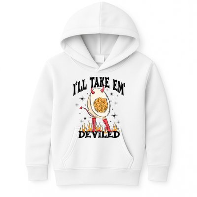 ILl Take Em Deviled Funny Thanksgiving Deviled Eggs Kids Hoodie