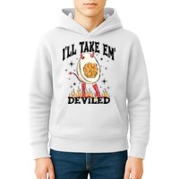 ILl Take Em Deviled Funny Thanksgiving Deviled Eggs Kids Hoodie