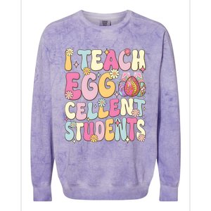 I Teach Egg Cellent Students Easter Day Colorblast Crewneck Sweatshirt