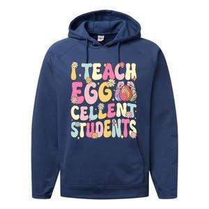 I Teach Egg Cellent Students Easter Day Performance Fleece Hoodie