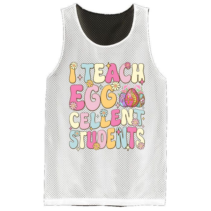 I Teach Egg Cellent Students Easter Day Mesh Reversible Basketball Jersey Tank