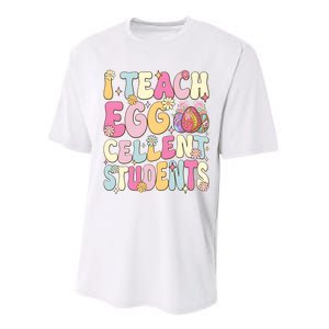 I Teach Egg Cellent Students Easter Day Performance Sprint T-Shirt