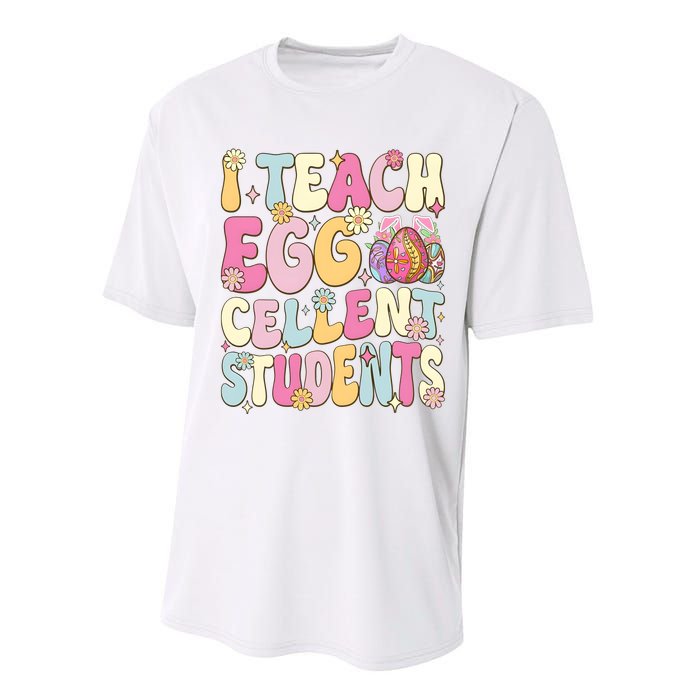 I Teach Egg Cellent Students Easter Day Performance Sprint T-Shirt