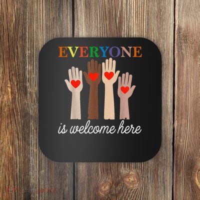 Idaho Teacher Everyone Is Welcome Here Fist Hand Support Coaster