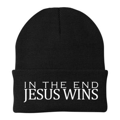 In The End Jesus Wins Christianity Beanie