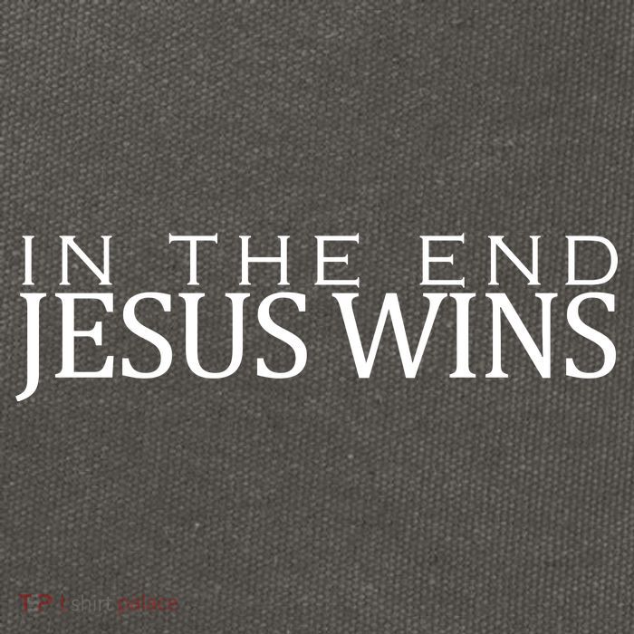 In The End Jesus Wins Christianity Cotton Canvas Backpack