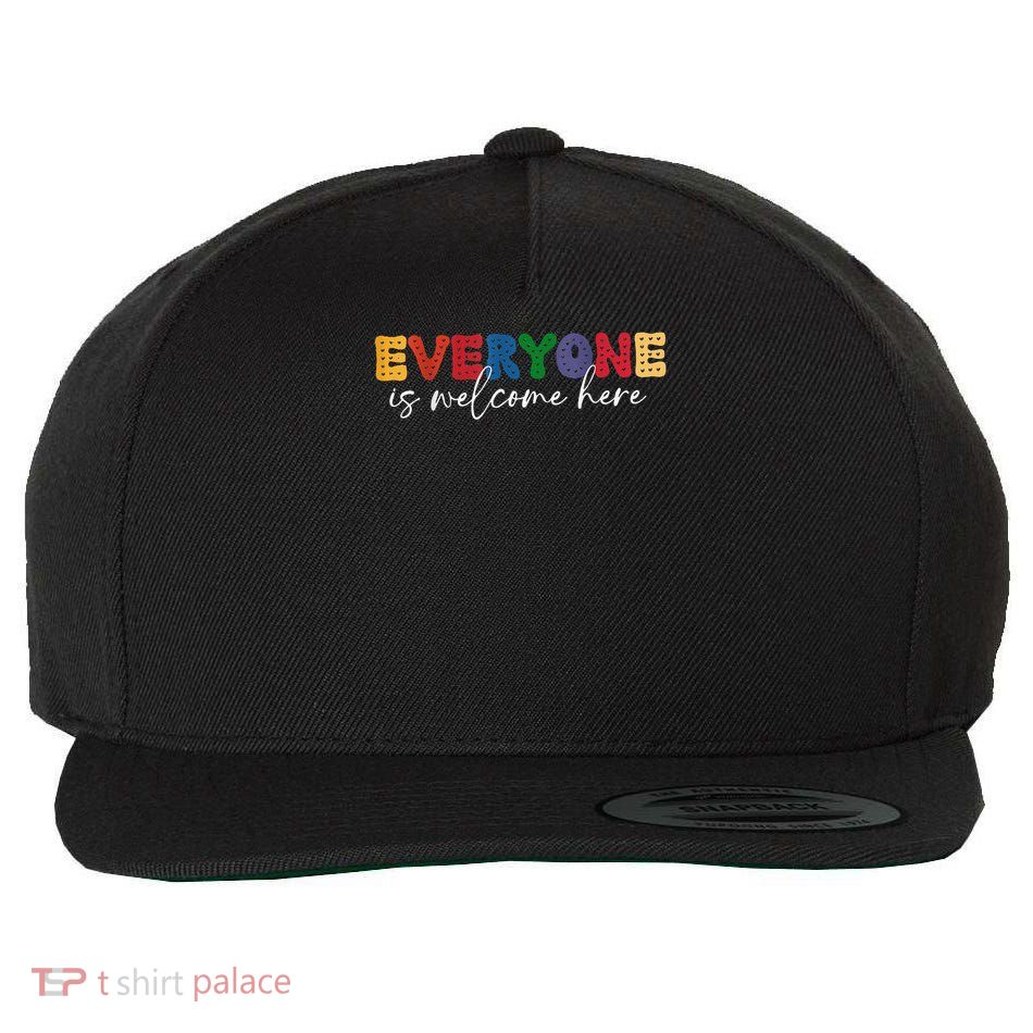 Idaho Teacher Everyone Is Welcome Here Fist Hand Support Wool Snapback Cap