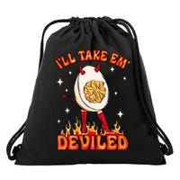 ILl Take Em Deviled Egg Funny Thanksgiving Drawstring Bag