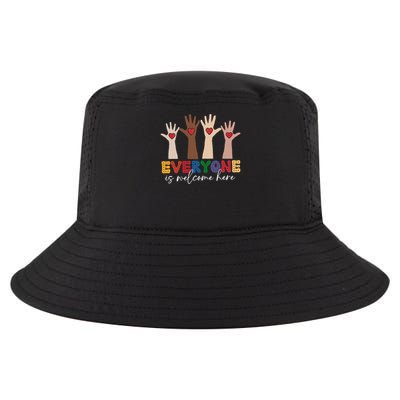 Idaho Teacher Everyone Is Welcome Here Fist Hand Support Cool Comfort Performance Bucket Hat