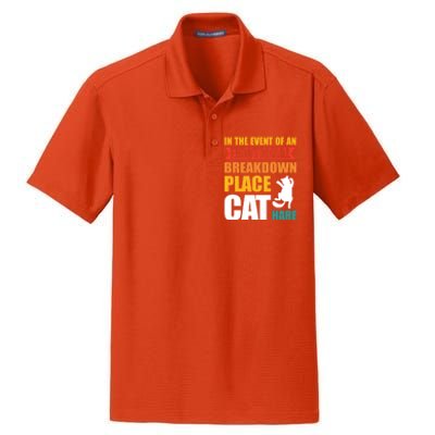 In The Event Of An Emotional Breakdown Place Cat Hare Gift Dry Zone Grid Polo