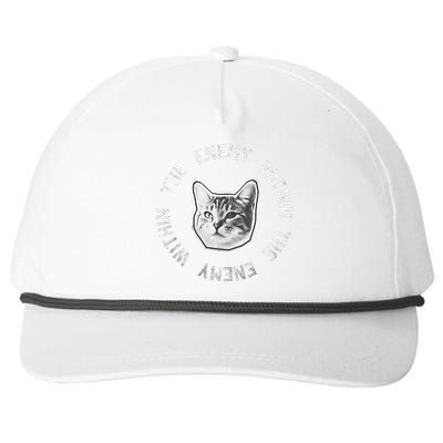 IM The Enemy Within Kamala Harris Walz Cat 2024 Snapback Five-Panel Rope Hat