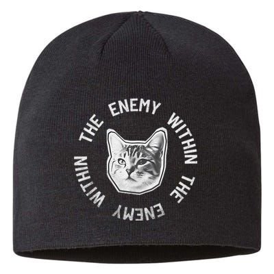 IM The Enemy Within Kamala Harris Walz Cat 2024 Sustainable Beanie