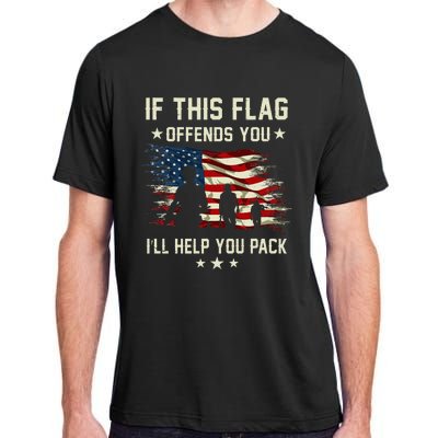 If This Flag Offends You ILl Help You Pack Army Veteran Adult ChromaSoft Performance T-Shirt