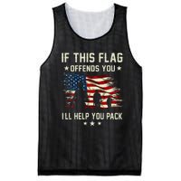 If This Flag Offends You ILl Help You Pack Army Veteran Mesh Reversible Basketball Jersey Tank