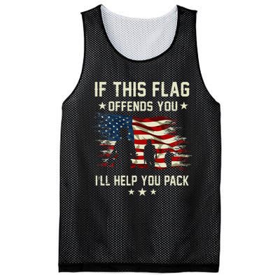 If This Flag Offends You ILl Help You Pack Army Veteran Mesh Reversible Basketball Jersey Tank