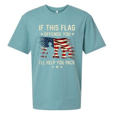 If This Flag Offends You ILl Help You Pack Army Veteran Sueded Cloud Jersey T-Shirt