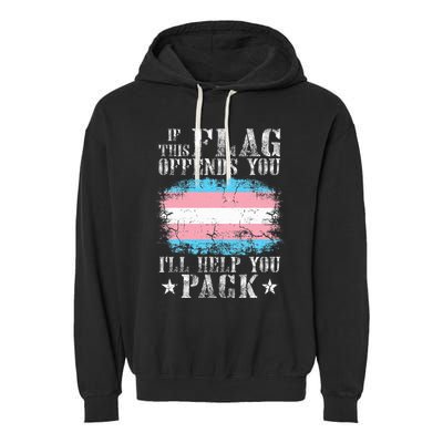 If This Flag Offends You Rainbow Pride Garment-Dyed Fleece Hoodie