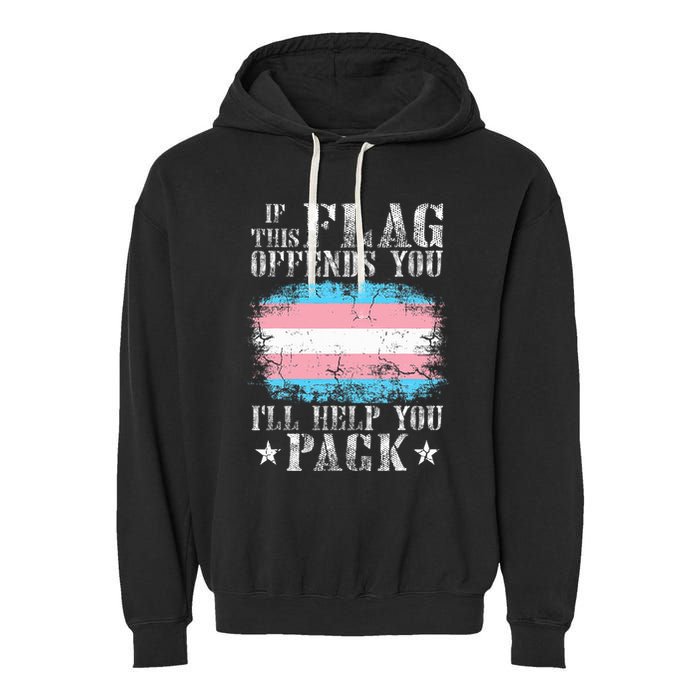 If This Flag Offends You Rainbow Pride Garment-Dyed Fleece Hoodie