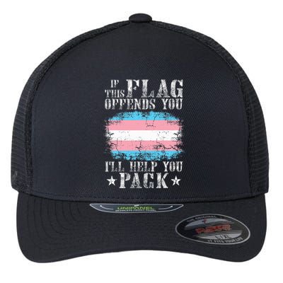 If This Flag Offends You Rainbow Pride Flexfit Unipanel Trucker Cap