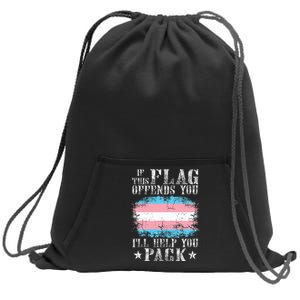 If This Flag Offends You Rainbow Pride Sweatshirt Cinch Pack Bag