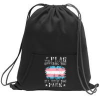 If This Flag Offends You Rainbow Pride Sweatshirt Cinch Pack Bag