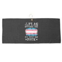 If This Flag Offends You Rainbow Pride Large Microfiber Waffle Golf Towel
