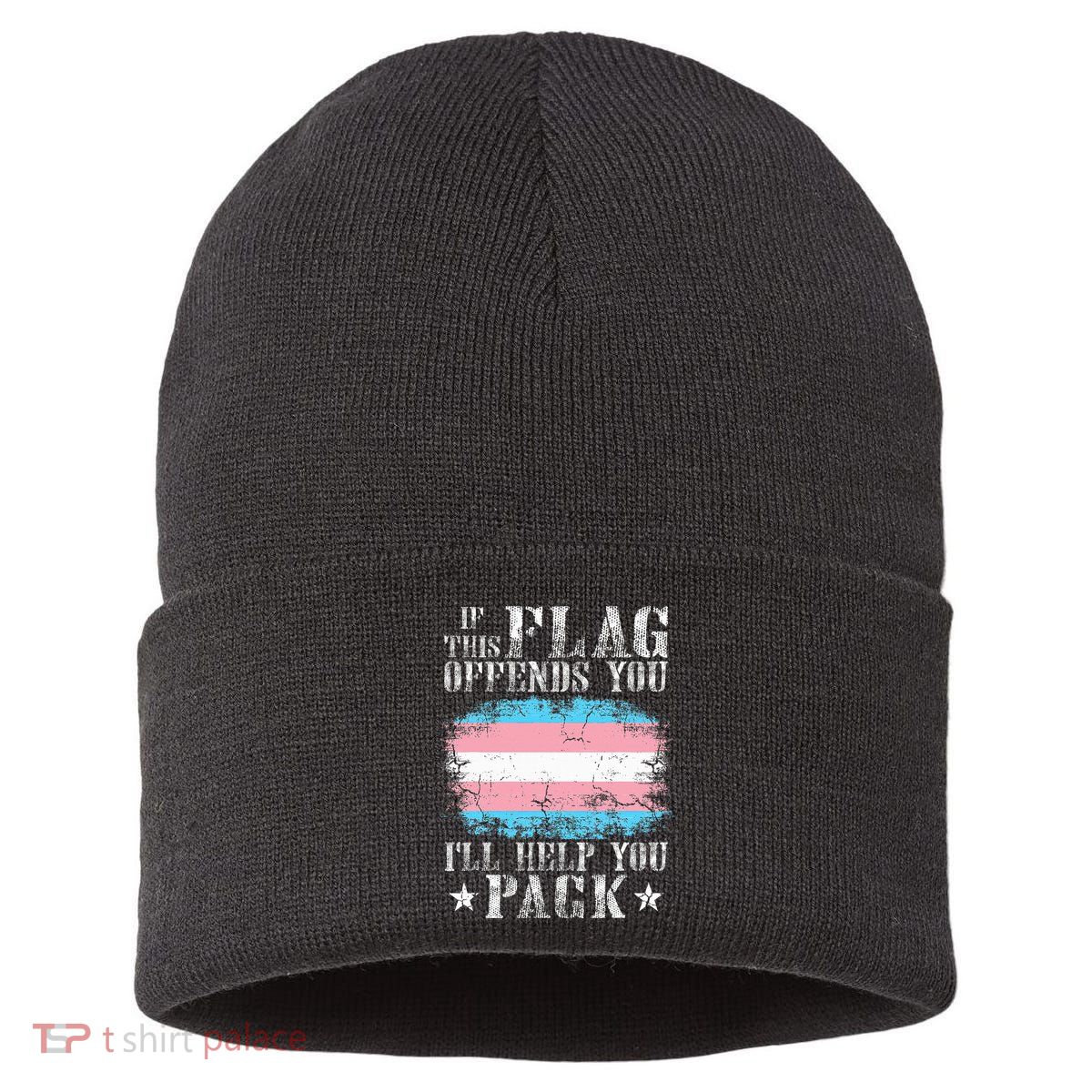 If This Flag Offends You Rainbow Pride Sustainable Knit Beanie