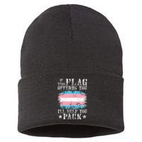 If This Flag Offends You Rainbow Pride Sustainable Knit Beanie