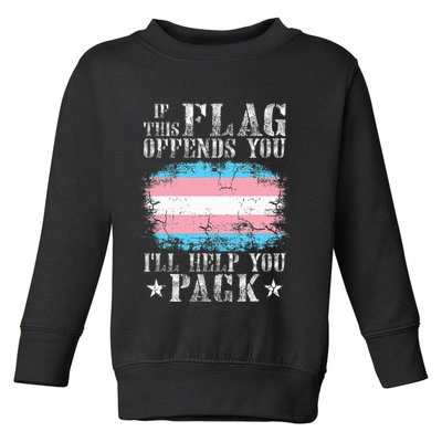 If This Flag Offends You Rainbow Pride Toddler Sweatshirt