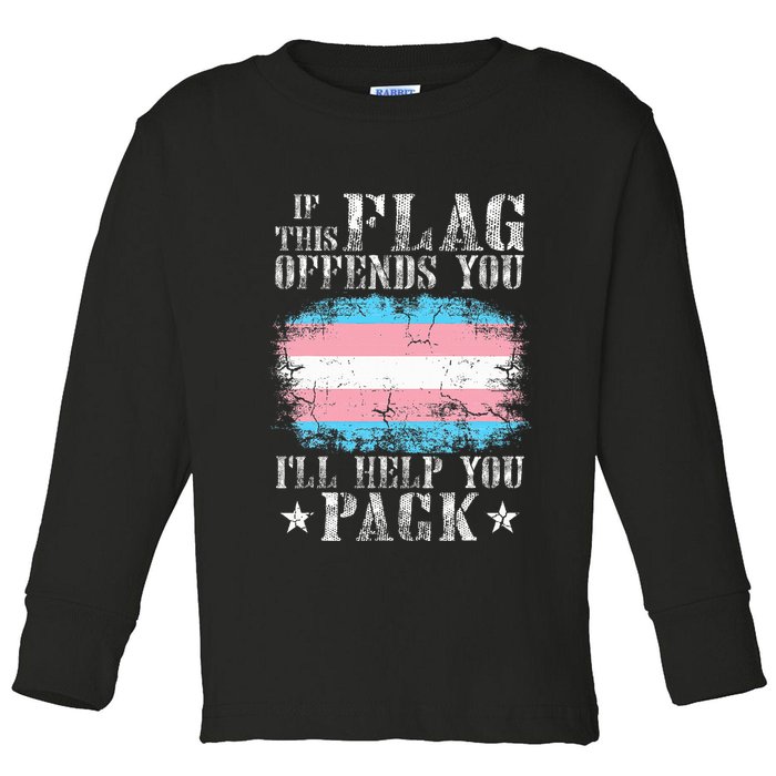 If This Flag Offends You Rainbow Pride Toddler Long Sleeve Shirt