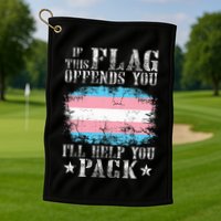 If This Flag Offends You Rainbow Pride Golf Towel