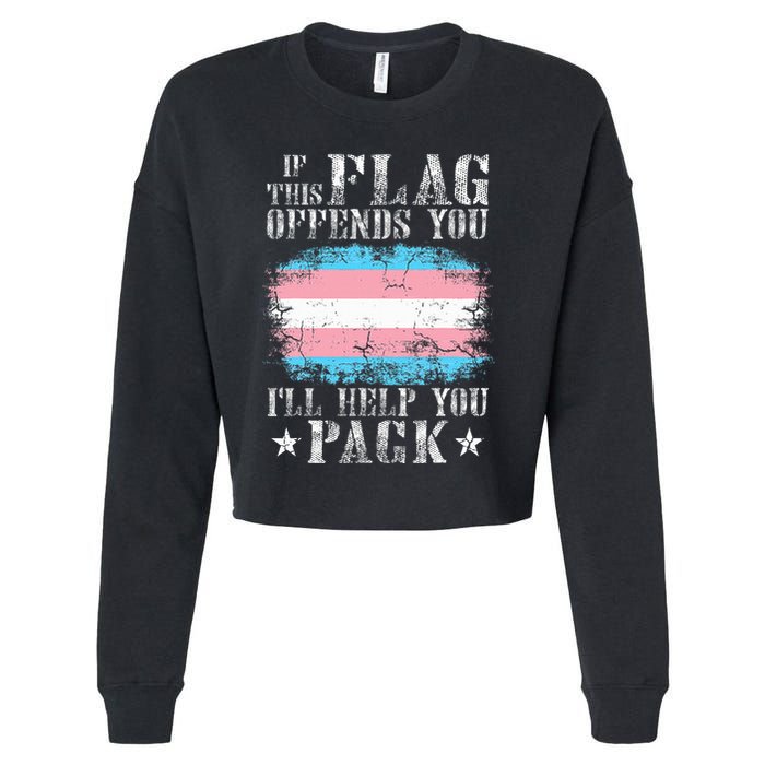 If This Flag Offends You Rainbow Pride Cropped Pullover Crew