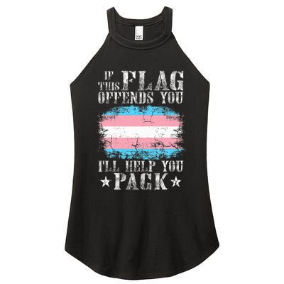 If This Flag Offends You Rainbow Pride Women's Perfect Tri Rocker Tank
