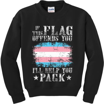 If This Flag Offends You Rainbow Pride Kids Sweatshirt