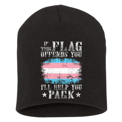 If This Flag Offends You Rainbow Pride Short Acrylic Beanie
