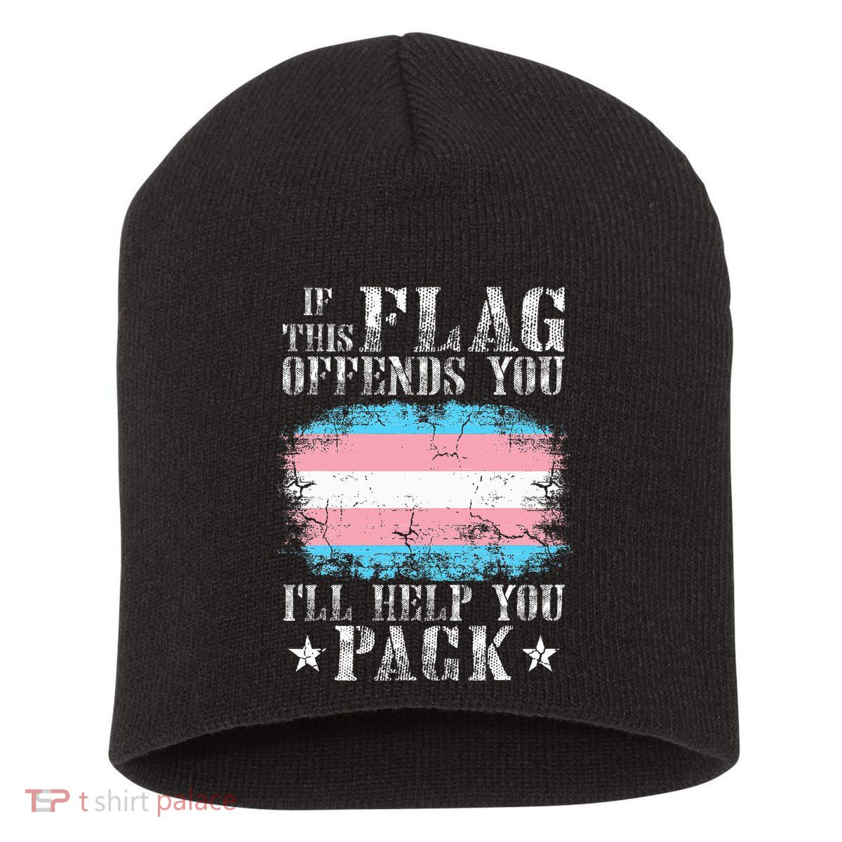 If This Flag Offends You Rainbow Pride Short Acrylic Beanie