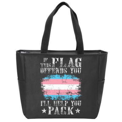 If This Flag Offends You Rainbow Pride Zip Tote Bag