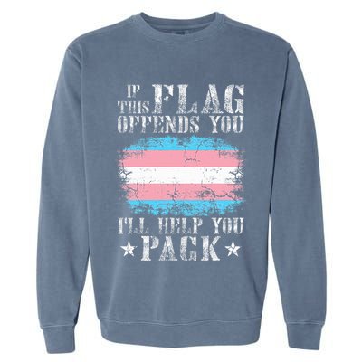 If This Flag Offends You Rainbow Pride Garment-Dyed Sweatshirt