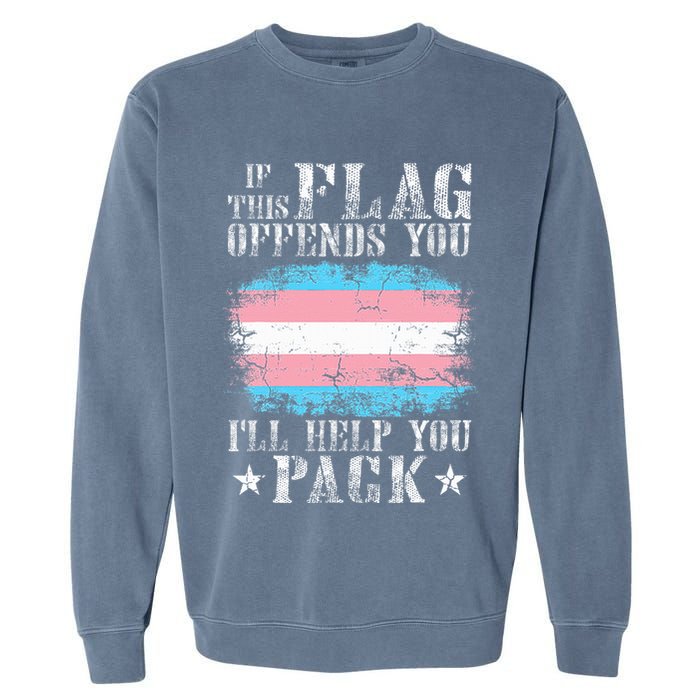 If This Flag Offends You Rainbow Pride Garment-Dyed Sweatshirt