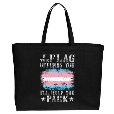 If This Flag Offends You Rainbow Pride Cotton Canvas Jumbo Tote