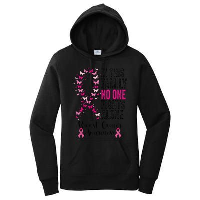 In This Family No One Fight Alone Breast Cancer Awareness Women's Pullover Hoodie