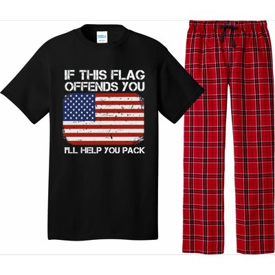 If This Flag Offends You Ill Help You Pack Patriotic Gift Pajama Set