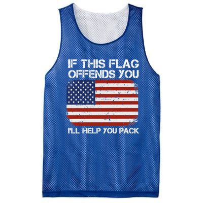 If This Flag Offends You Ill Help You Pack Patriotic Gift Mesh Reversible Basketball Jersey Tank