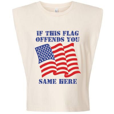 If This Flag Offends You Same Here Garment-Dyed Women's Muscle Tee