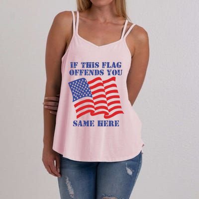 If This Flag Offends You Same Here Women's Strappy Tank