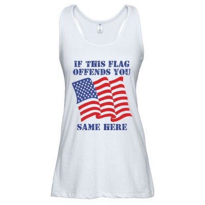 If This Flag Offends You Same Here Ladies Essential Flowy Tank