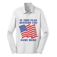 If This Flag Offends You Same Here Silk Touch Performance Long Sleeve Polo