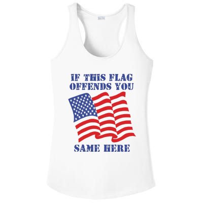 If This Flag Offends You Same Here Ladies PosiCharge Competitor Racerback Tank