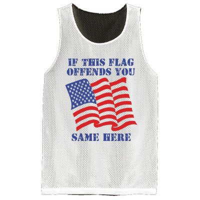 If This Flag Offends You Same Here Mesh Reversible Basketball Jersey Tank