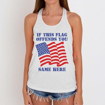 If This Flag Offends You Same Here Women's Knotted Racerback Tank